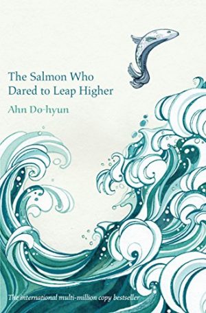 A salmon leaping over waves